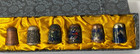 Vintage Cloisonne Manufacturing Process Kit- 6 Thimbles With Box