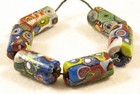 6 Old Venetian Glass Multi Murrine Millefiori African Trade Beads A
