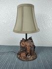 Vintage Cowboy Western Heritage Saddle Tack Table Desk Lamp 16    W shade 1997