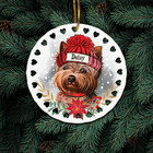 Yorkshire Terrier Christmas Ornament- Dog Lover Gifts-uv Print Gog Face