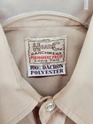 Vtg H Bar C Western Dress Shirt Mens 15 5 M Pearl Snap Brown Spear-point 70s 80s
