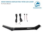 Hood Shield Protector For Toyota 4runner 2010-2024 With Led Lights  matt Black 