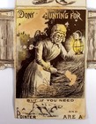 Vintage John Deere Victorian Trade Card Fold-out Plow Advertising 1885-1895