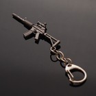 M4a1 Keychain Rifle Machine Gun Model Metal Keyring Key Chain Black Gift