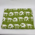 Ikea Twin Size Duvet Cover Green White Animals Reversible Discontinued Cotton
