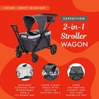 Baby Trend Expedition 2in1 Push pull Stroller Wagon W  Canopy  Liberty Midnight