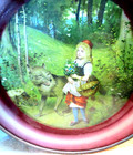 Chimney Flue Cover Red Riding Hood   The Wolf Picture  Antique  8 1 2 