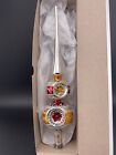 Vintage Czech Hand Blown Glass Indent Tree Topper