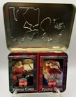 1997 Playing Cards Nostalgia Coca Cola Santa 1951 1949  2 Sealed Decks In Tin