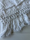 Serena   Lily Macram   Crib Skirt White Linen Cotton Boy Girl Nursery Fringe