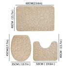 3pcs Set Bathroom Bath Mat Soft Non-slip Rugs