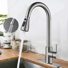 Pull Out Kitchen Mixer Tap Modern Mono Swivel Spout Single Lever Faucet Chrome