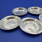 Mcdonalds Restaurant Vintage Aluminum Ashtray 3-1 2  3 5    Silver Lot Of 5  b