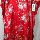 Nwt Winlar Red Floral Satin Kaftan Maxi Gown V-neck Romantic Rose Whimsical