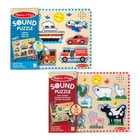 Melissa   Doug Wooden Sound Puzzle 2pk 16pc - Farm Animals  Vehicles
