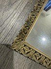 Vintage Vanity Tray Mirror Hollywood Regency Gold Filagree Rectangle 15   x10   