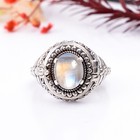 Natural Moonstone Gemstone Handmade Poison Ring 925 Silver Moonstone Poison Ring