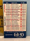 1975 Baltimore Colts Football Schedule National Bohemian Beer