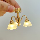 Led Royal Retro Light Chandelier 1 12 Scale Dollhouse Live Room Miniature Lamp