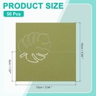 50pcs Place Cards Laser Cut Leaves Table Place Cards Olive Green