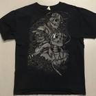 Tupac Eazy E Biggie Skeleton Bones T-shirt Black Large L Gangster Rap Hip Hop