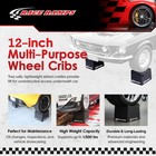 Race Ramps 12 Inch Wheel Cribs For Car Maintenance And Display  Rr-wc-12  Black