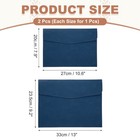 2pcs Pu Leather File Folders A4 Document Holder 13  X 9  Blue