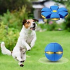 2pcs Dog Flying Disc Toy  Pet Toy Flying Saucer Ball With 3 Light For Dogs  D   
