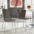 Stackable Dining Side Chair Kitchen Chairs Dining Room Home  Office Set Of 2