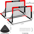 2 Pack Soccer Goal - Backyard   Indoor Soccer Goals For Kids  7x5   6x4   4x3 Ft