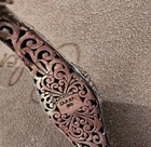 Vintage Sarda Bali 925 Sterling Silver Mabe Pearl Hinged Cuff Bracelet 7 