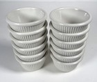 12-pack Carlisle Melamine Ramekin 4oz Fluted Break-resistant Sauce Cup S287 Bone