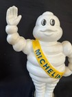 Michelin Man Bibendum On Tire Waving 8    Tall Cast Iron Bank Statue