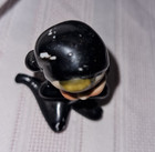 Vintage Ceramic Elf Pixie Figurine Black Outfit Japan