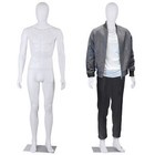 Mannequin Full Body Head Turns Sewing Dress Form 73  White Male Mannequin W base