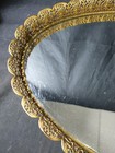 Vintage Gold Filigree Xl 21 5  Perfume Vanity Tray Floral Mirror Display