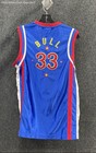 Harlem Globetrotters Men s Blue Basketball Jersey  33 Bull Stars Embroidered S