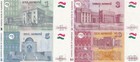 Tajikistan Set 4 Pcs 1 3 5 10 Somoni 1999-2017 P 14a 20 23 24b Unc