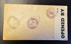 Jamaica 1944 World War Wwii Cover Examined Postmark Half-way-tree Kansas City Mo