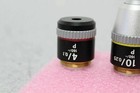 Nikon Alphaphot Labophot 3 Piece  p  Microscope Objective Lens Set 4x 10x 40x