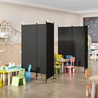 Room Divider Folding Privacy Screen Portable Wall Partition W 3 Fabric Panels