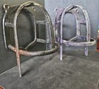 Pair Of Antique Metal Bridle Wall Rack Tack Rest Hooks Farm Estate Equine Stable