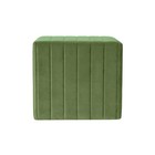 Spatial Order 19  Modern Channel Tufted Velvet Ottoman - Green