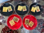 Vintage Set Of    alcohol Proof    Lacquered Coasters Made In Japan C  1960