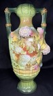 Rare Antique 1890 Robert Hanke Porcelain Gold Handle Vase Floral Rose Rh Austria