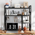 Metal Desk Shelf Organizer Rack Multi-layer Bookshelf Storage Rack Home Office