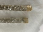 Lucite Taper Candlesticks  2  Clear Silver Flakes 12    Mid Century Modern Mcm Vtg