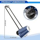 Heavy-duty Snow Pusher Shovel snow Plow With Wheels angled Blade ergonomic Ha   