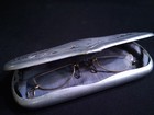 Antique Pince-nez Womans Gold Filled Victorian Spectacles With Metal Case