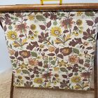 Vtg Mcm Retro Wooden Folding Frame Sewing Basket Yarn Caddy Holder Knitting Fall